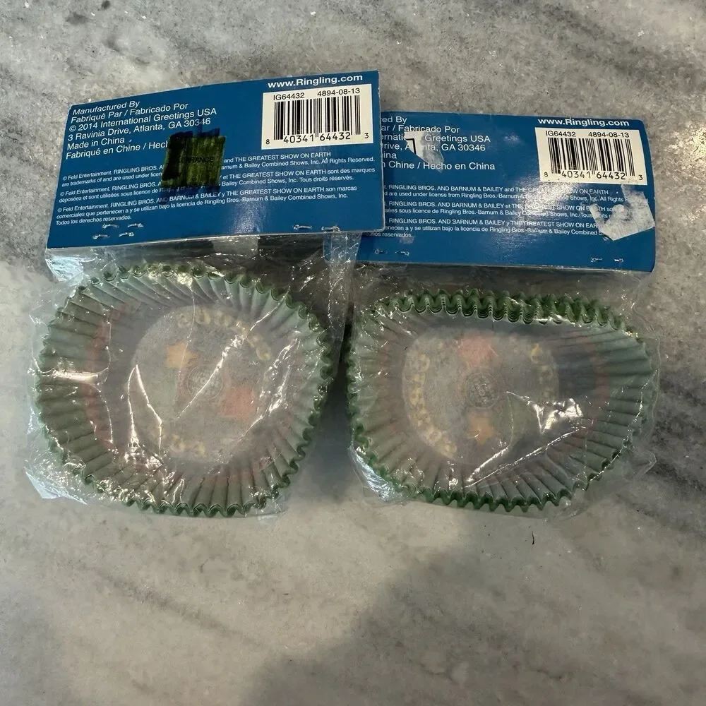 Ringling Brothers Barnum & Bailey Circus Birthday Party Cupcake Liners 50ct New